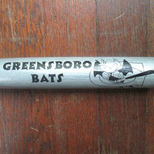 Greensboro Bats Mini Wooden Souvenir Baseball Bat Minor League 1990s Game Promo